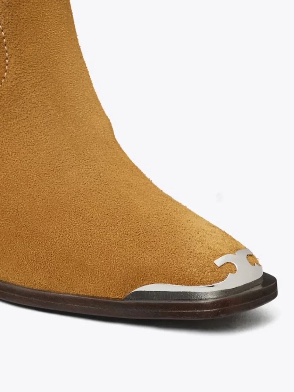 TORY BURCH BROWN SUEDE LEATHER COWBOY BOOTS WESTERN BOOTS SIZE-9 - Picture 3 of 5